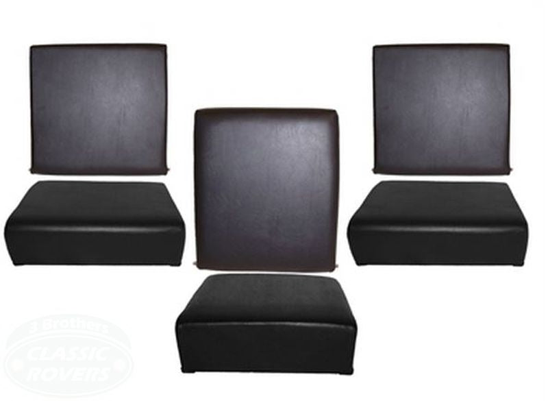 Standard Seat Set for 88", 2 Outer, 1 Middle, Black Vinyl