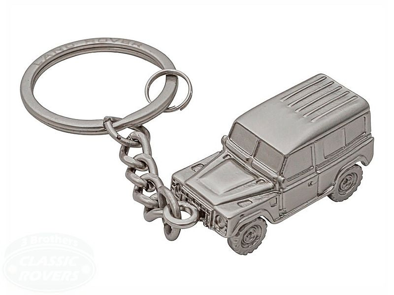 Land Rover Gear Defender Key Ring Satin Nickel 3D