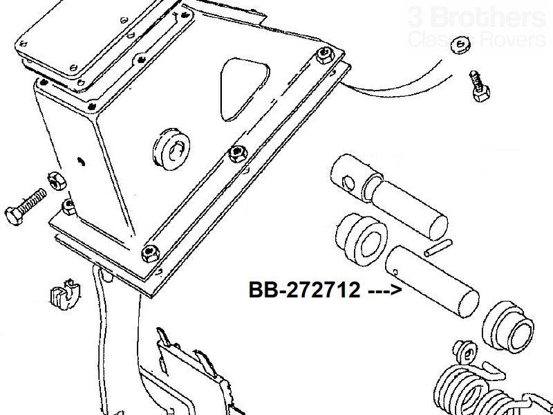 Shaft for Brake/Clutch Pedal Series 2-3, Defender LR Gen
