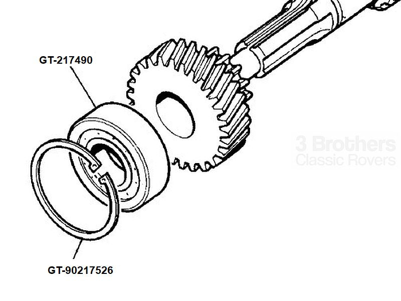 Bearing Front of Rear Output Shaft S1- 3 Transfer Case