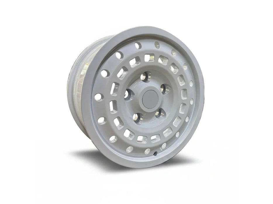 Set of 5 Vault Defender Rim 18 x 8 1/2" Offset White