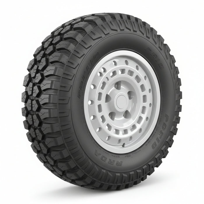 Set of 5 Vault Defender Rim 18 x 8 1/2" Offset White