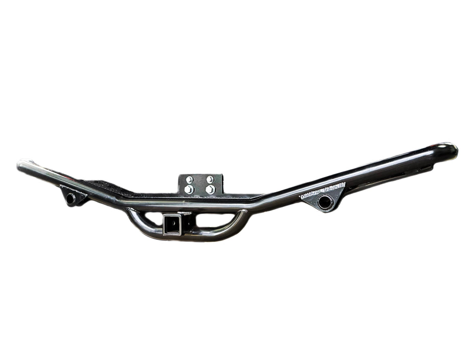Defender Rear Step Bumper Chequer Plate 2" Receiver Box