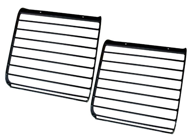 Front Hinged Light Guards PAIR for Defender, Late Series 2a/3