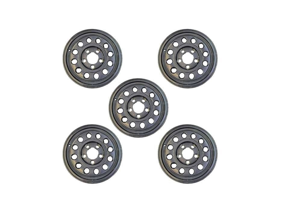 Set of 5 Foundry Defender Rim 18 x 8 1/2" Offset Charcoal