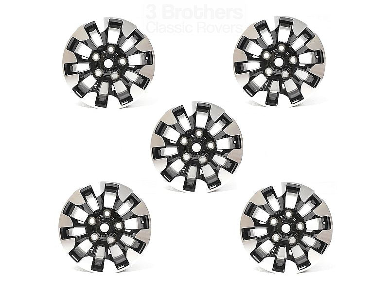 Diamond Cut Sawtooth Black 18x8 Alloy Wheels Set of 5