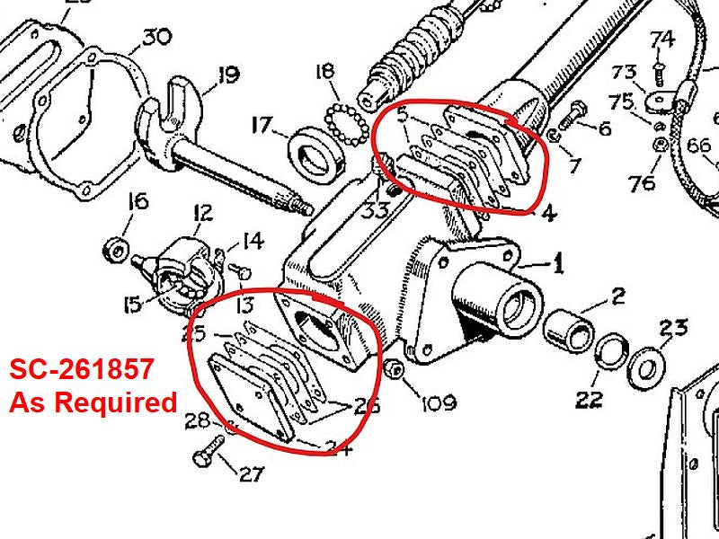 Steering Box Gasket/Paper 0.005 for Series 1-3 1948-84