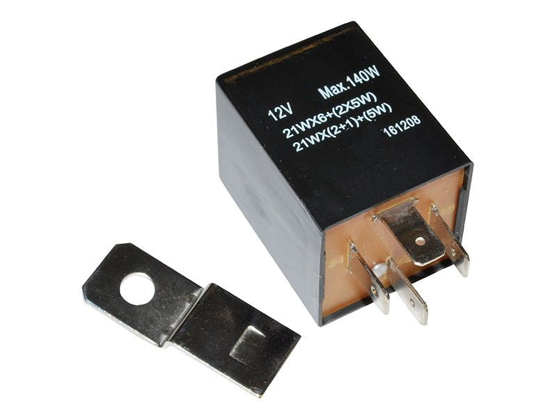 Flasher Relay Electronic 4-Pin Black, Defender, D1, RRC
