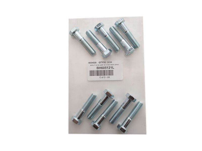 Bolt 5/16" UNF x 1.5" Hex Cap Zinc Exhaust Front to Intermediate Pipe.