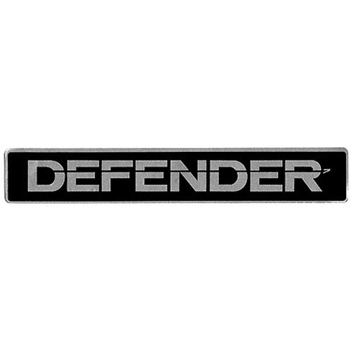 Bonnet Decal "Defender" Silver on Black 1991on LR Genuine