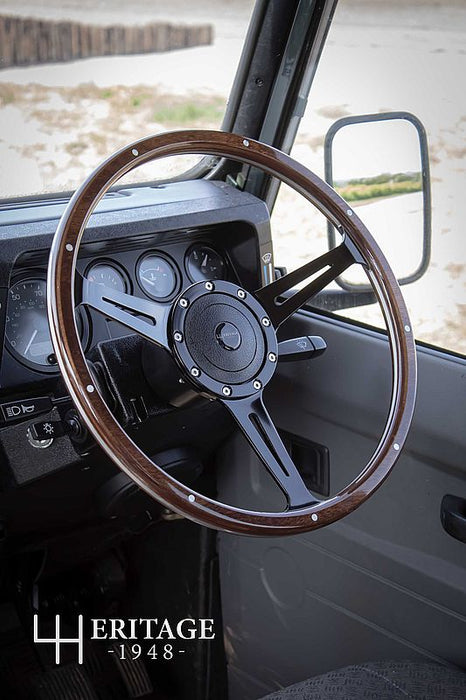 Hindon 15" Heritage Wood Steering Wheel w/48-Spline Boss