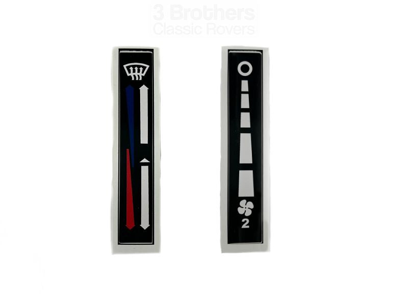 Decal for Heater Temp Control and Fan Speed Defender to Tdi
