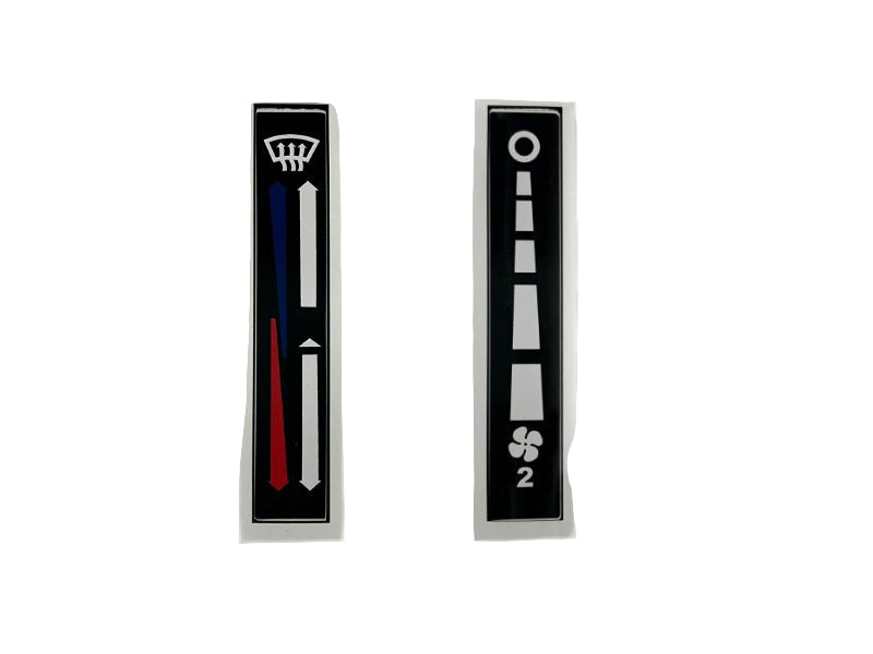 Decal for Heater Temp Control and Fan Speed Defender to TD5