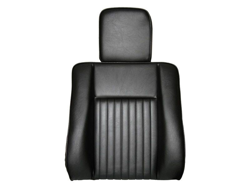 Series 2-3 Deluxe Outer Seat Back w/Headrest Black Vinyl