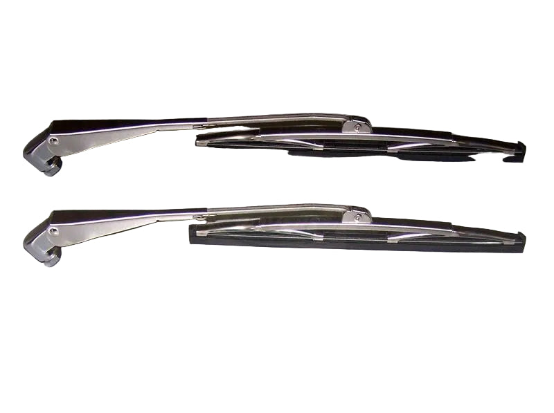 Stainless Steel Wiper Arms & Blades Pair Left-Park Series 1