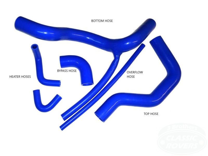 Silicon Blue Coolant Hose Kit for Defender 200Tdi from HA