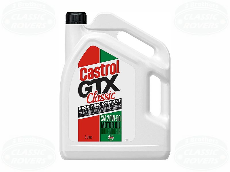 Castrol GTX Classic 20W50 High-Zinc Engine Oil (5L)