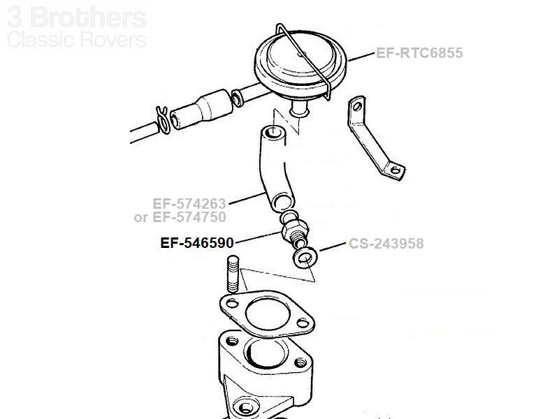Pipe Adapter for Emission Hose on Carb Adapter Series 2a/3