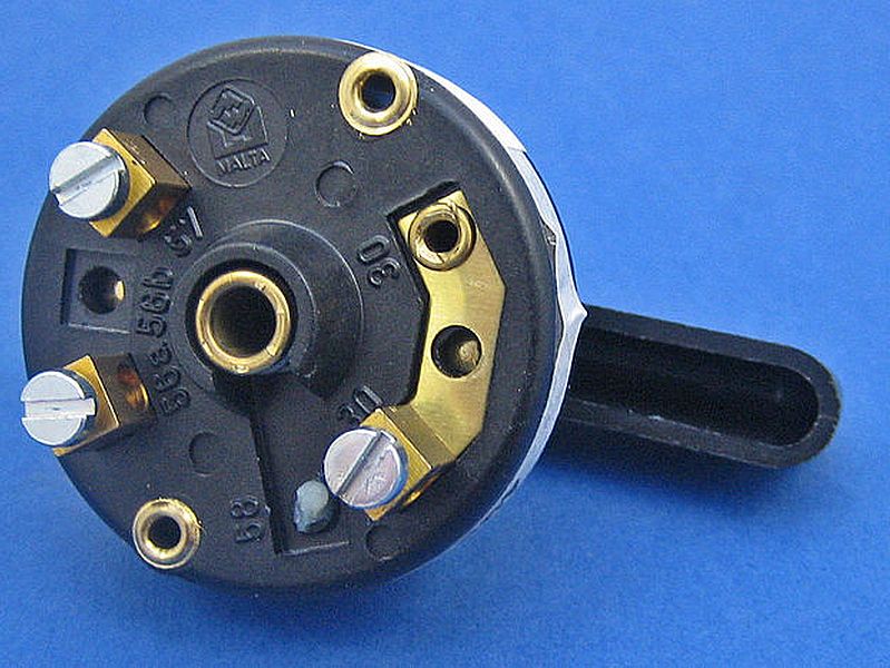 Rotary Indicator Switch Black Plastic Lever 27mm Hole