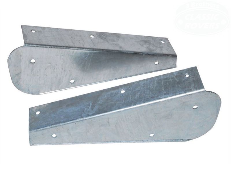 Galvanized Rear MudFlap Brackets Pair Defender 90