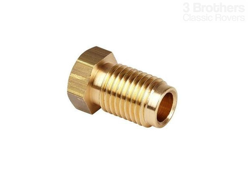 Brass Brake Pipe Fitting Male 7/16" x 20 UNF 1/4" Pipe