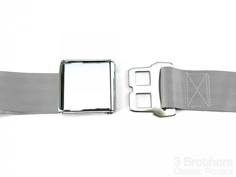 2-Point Airplane Lift Buckle Safety Lap Seat Belt Grey