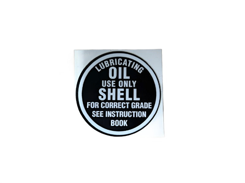 Engine Bay Decal "Lubricating Oil Use Only…"