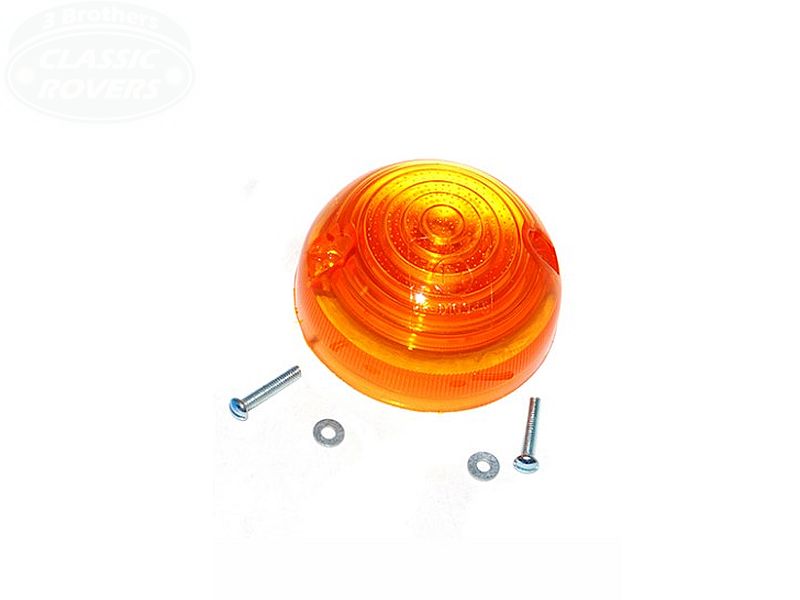 Lens for Front/Rear Indicator, Euro Amber Plastic 2-5/8" Dia