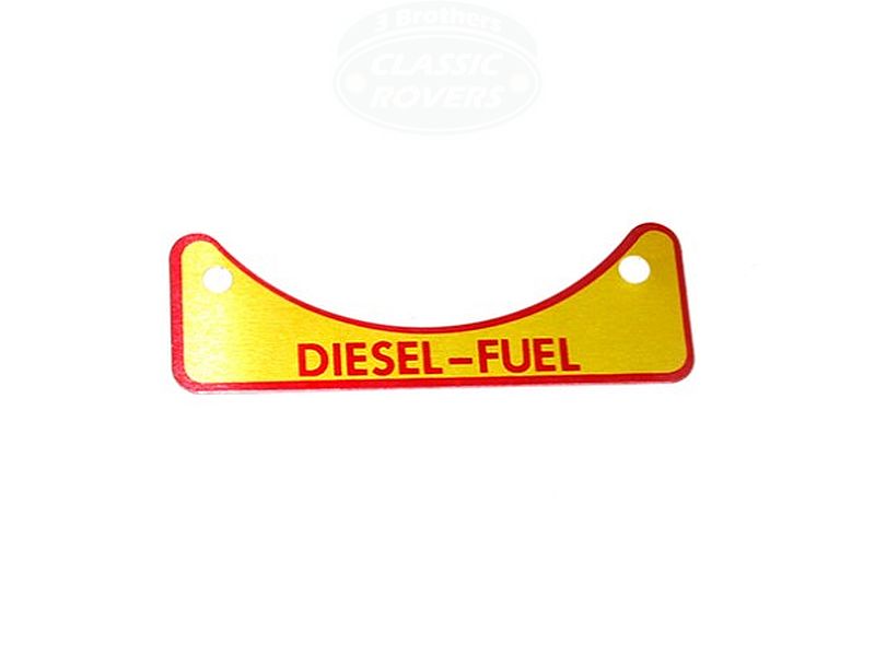 "Diesel Only" Plate for Fuel Inlet Series/Defender