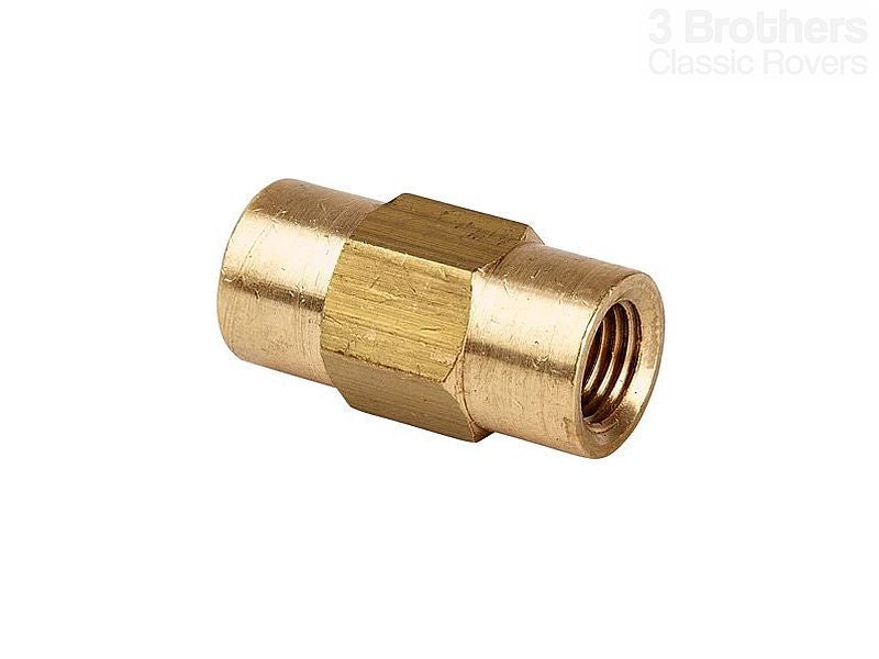 Brass Inline Connector Female 3/8" x 24 UNF