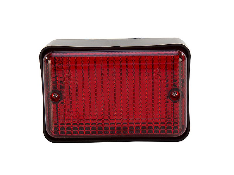 LED Fog Lamp Assembly Red Rectangular Def to '98