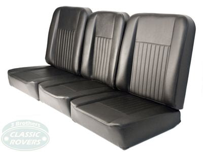 Series 2-3 Deluxe Seat Set, 2 Outer, 1 Middle, Black Vinyl