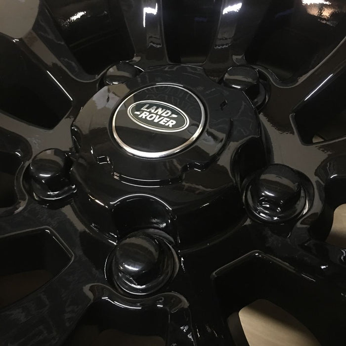 Set of 5 Sawtooth Alloy Wheel Black 18"x8" w/Caps w/Nuts