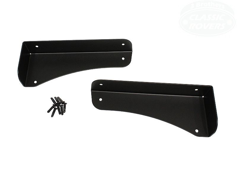 Seat Box Corner Black Steel Protectors Pair Series/Defender