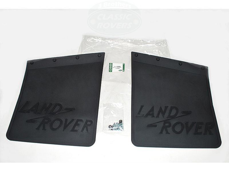 Genuine Land Rover Logo Rear Mud Flaps Pair Series